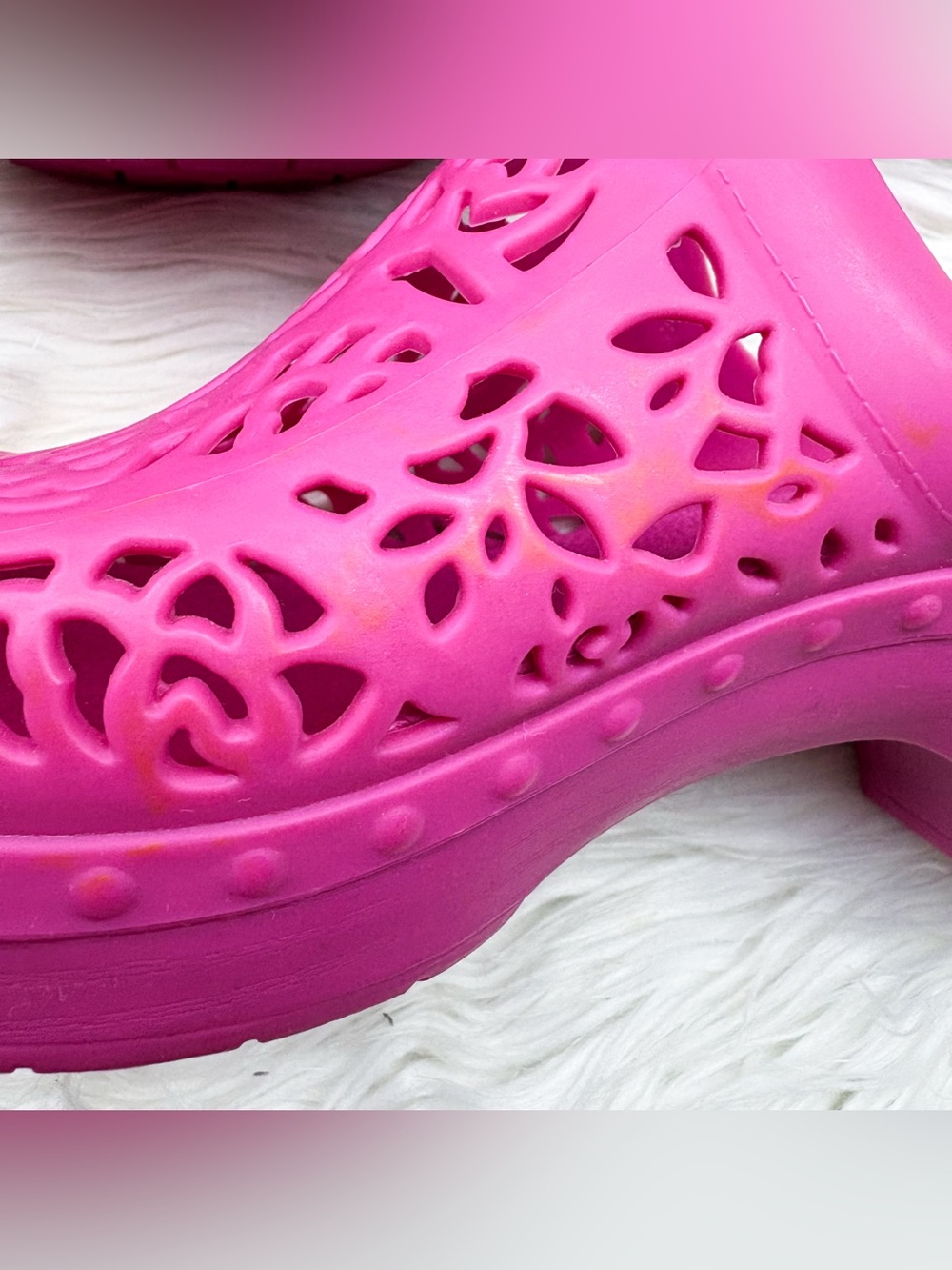 Dansko Pippa Molded Clog Shoe Hot Pink Barbie Lasercut Orthopedic Arch Support - Picture 9 of 13